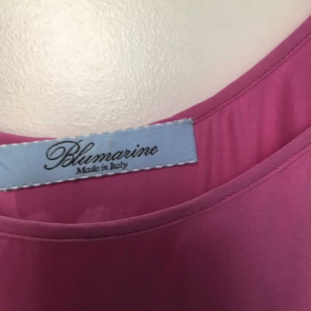 Blumarine pink silk blouse